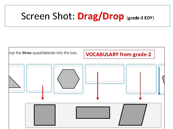 Screen Shot: Drag/Drop (grade-3 EOY) VOCABULARY from grade-2 