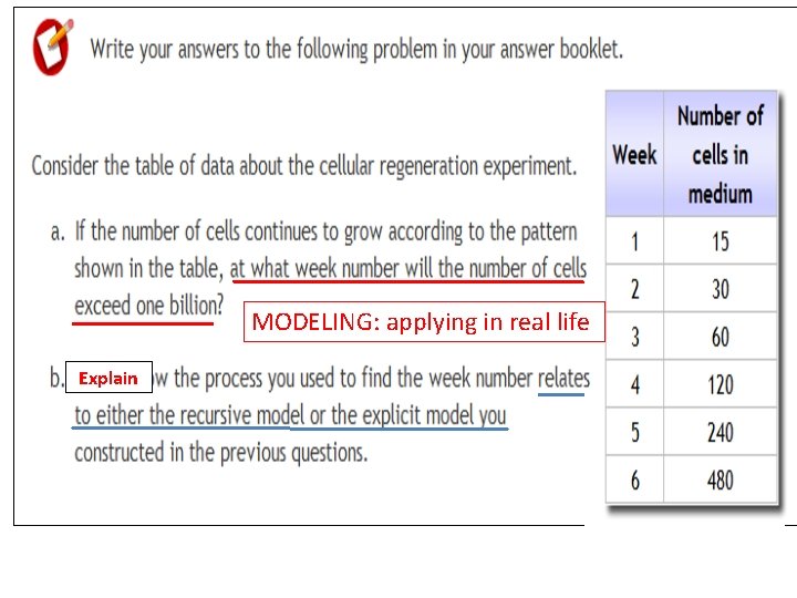 Part D MODELING: applying in real life Explain 