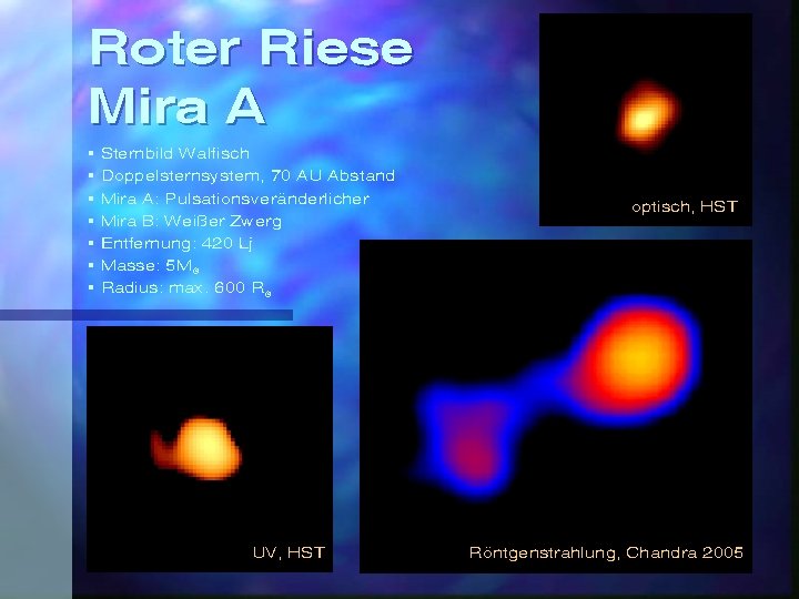 Roter Riese Mira A § § § § Sternbild Walfisch Doppelsternsystem, 70 AU Abstand