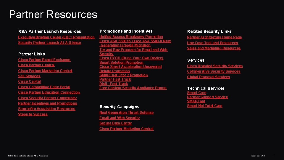 Partner Resources RSA Partner Launch Resources Promotions and Incentives Related Security Links Executive Briefing Partner Resources RSA Partner Launch Resources Promotions and Incentives Related Security Links Executive Briefing