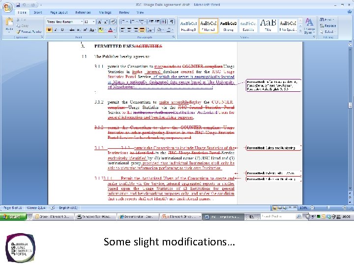 Some slight modifications… 