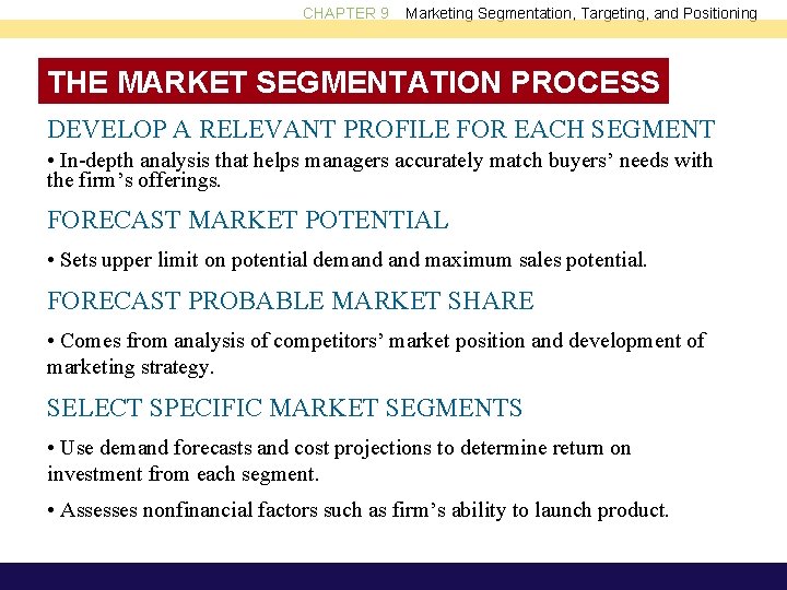 9 CHAPTER Marketing Segmentation Targeting and Positioning Chapter