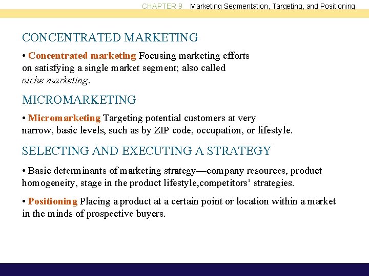 9 CHAPTER Marketing Segmentation Targeting and Positioning Chapter