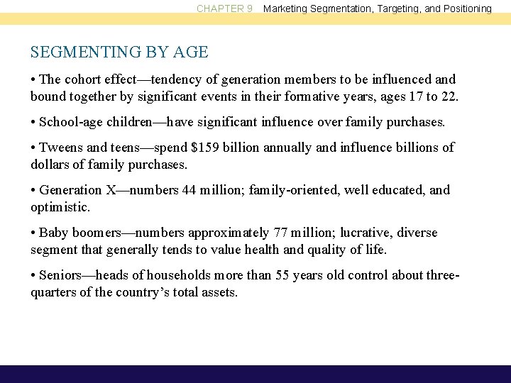 9 CHAPTER Marketing Segmentation Targeting and Positioning Chapter