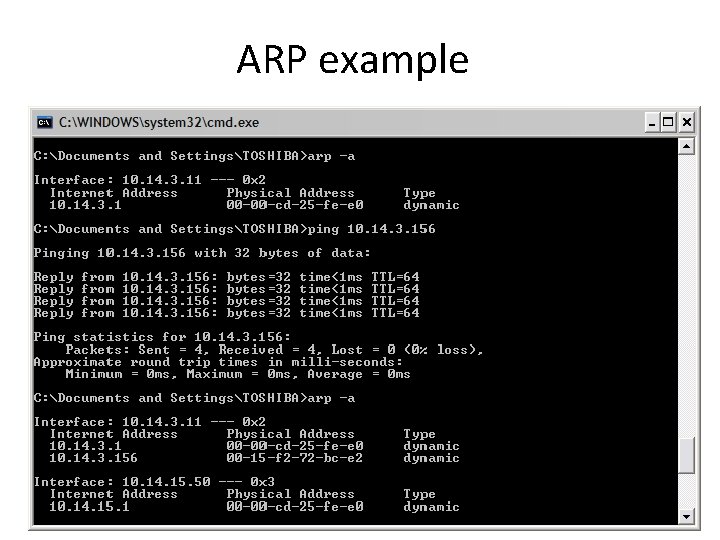 ARP example 
