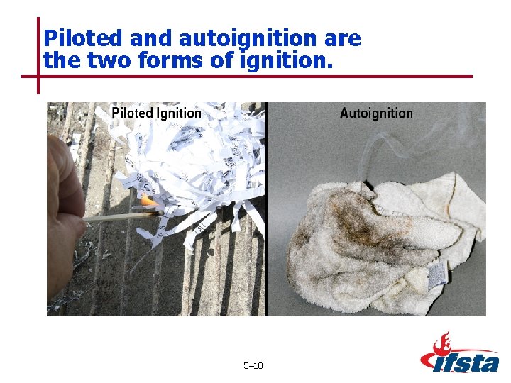 Piloted and autoignition are the two forms of ignition. 5– 10 
