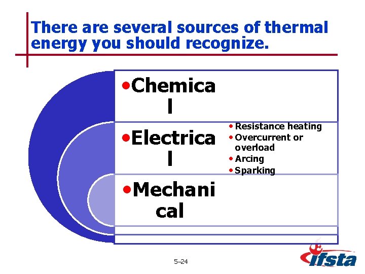There are several sources of thermal energy you should recognize. • Chemica l •