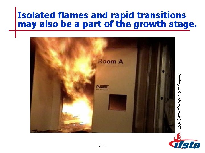 Isolated flames and rapid transitions may also be a part of the growth stage.