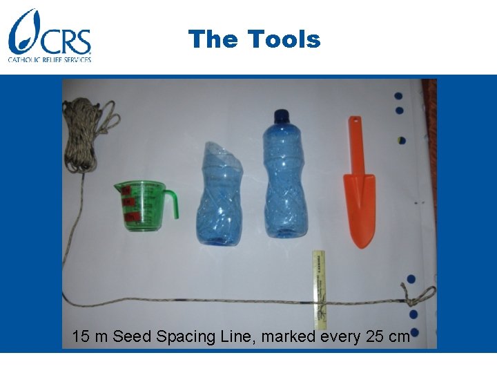 The Tools 15 m Seed Spacing Line, marked every 25 cm 