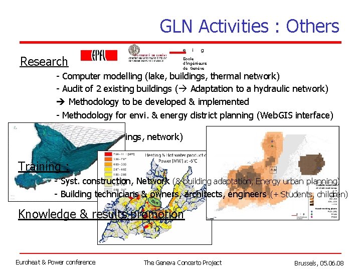 GLN Activities : Others e Research i g Ecole d’ingénieurs de Genève - Computer