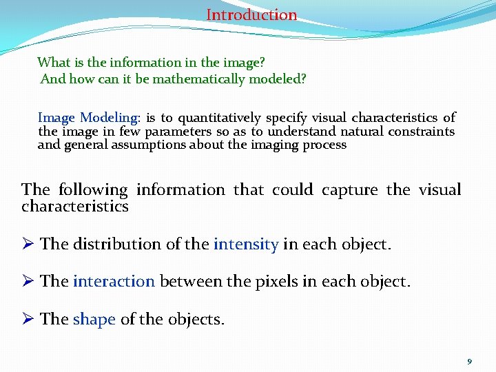 Introduction What is the information in the image? And how can it be mathematically