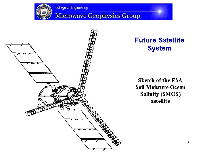 Future Satellite System Sketch of the ESA Soil Moisture Ocean Salinity (SMOS) satellite 6