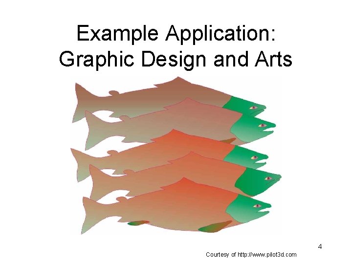 Example Application: Graphic Design and Arts 4 Courtesy of http: //www. pilot 3 d.