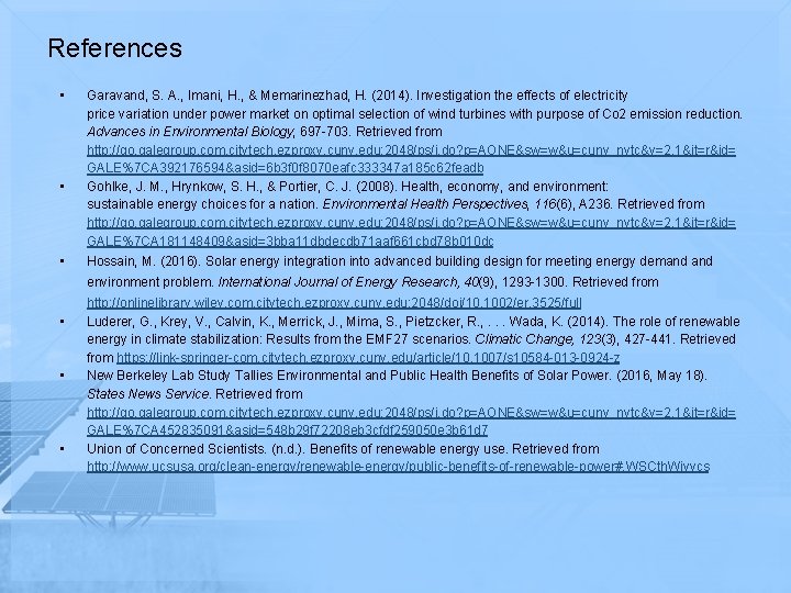 References • • • Garavand, S. A. , Imani, H. , & Memarinezhad, H.