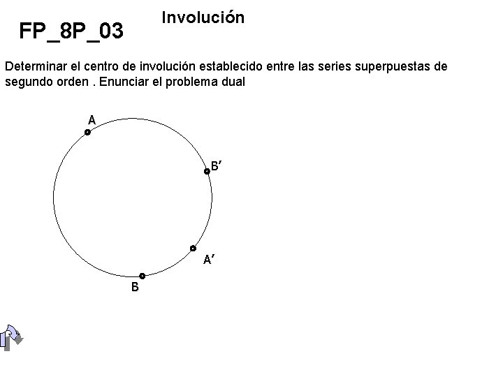 Involución FP_8 P_03 Determinar el centro de involución establecido entre las series superpuestas de