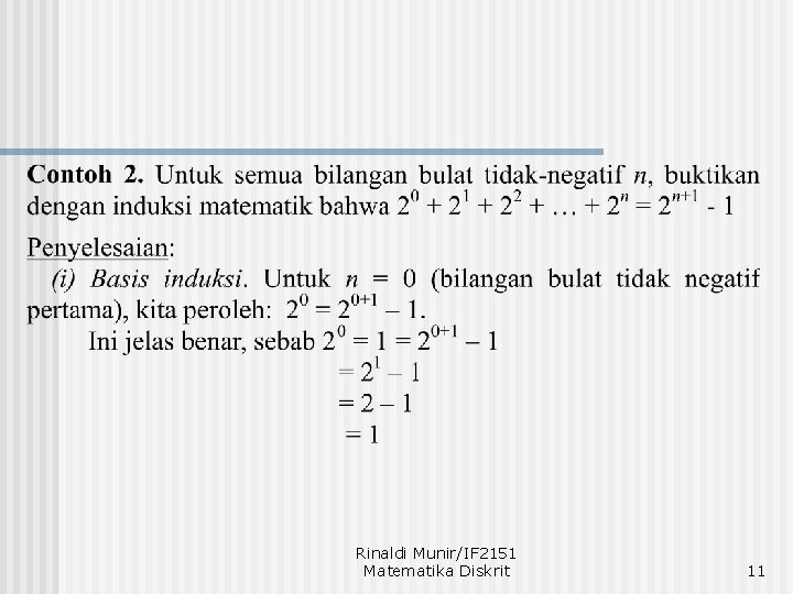 Rinaldi Munir/IF 2151 Matematika Diskrit 11 