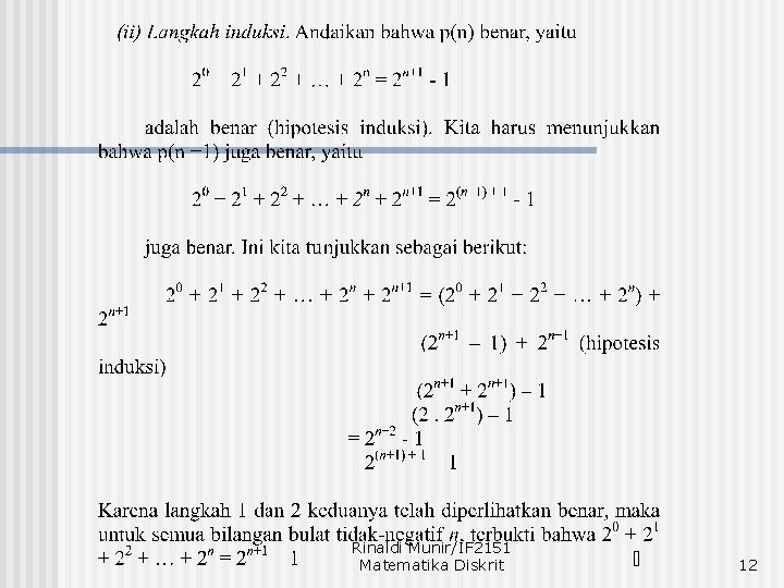 Rinaldi Munir/IF 2151 Matematika Diskrit 12 