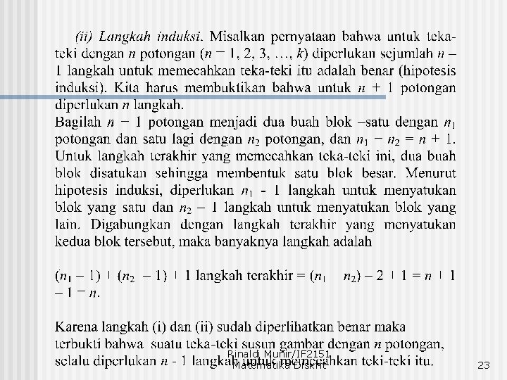 Rinaldi Munir/IF 2151 Matematika Diskrit 23 