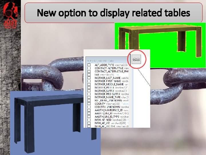 New option to display related tables 