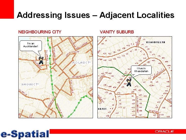 Addressing Issues – Adjacent Localities NEIGHBOURING CITY VANITY SUBURB I’m an Aucklander! I live