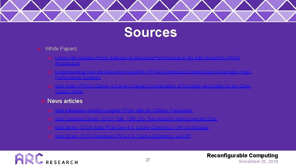 Sources White Papers Using Intel Quartus Prime Software to Maximize Performance in the Intel