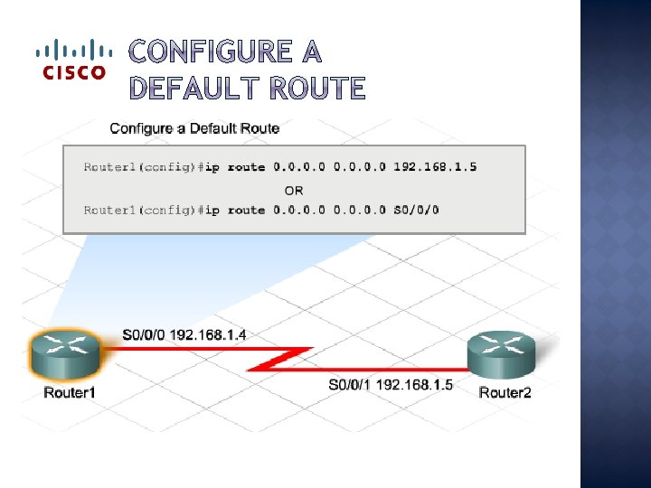 � Router forwards packet to a destination network �Looks at routing table to see