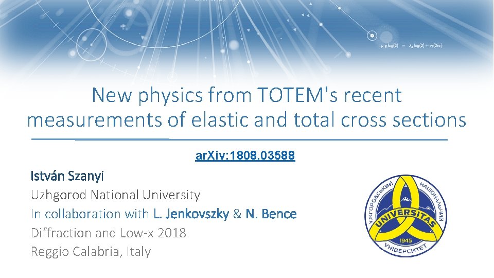 New physics from TOTEM's recent measurements of elastic and total cross sections ar. Xiv: