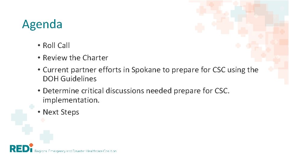 Agenda • Roll Call • Review the Charter • Current partner efforts in Spokane
