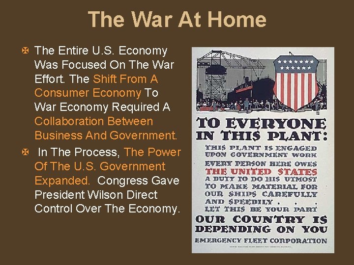 The War At Home X The Entire U. S. Economy Was Focused On The