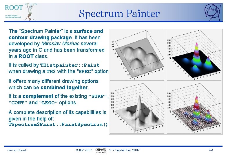 Spectrum Painter The “Spectrum Painter” is a surface and contour drawing package. It has