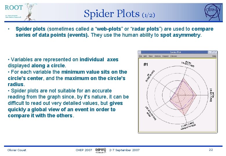 Spider Plots (1/2) • Spider plots (sometimes called a “web-plots” or “radar plots”) are