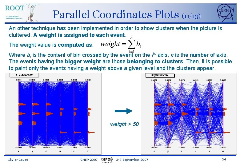 Parallel Coordinates Plots (11/13) An other technique has been implemented in order to show