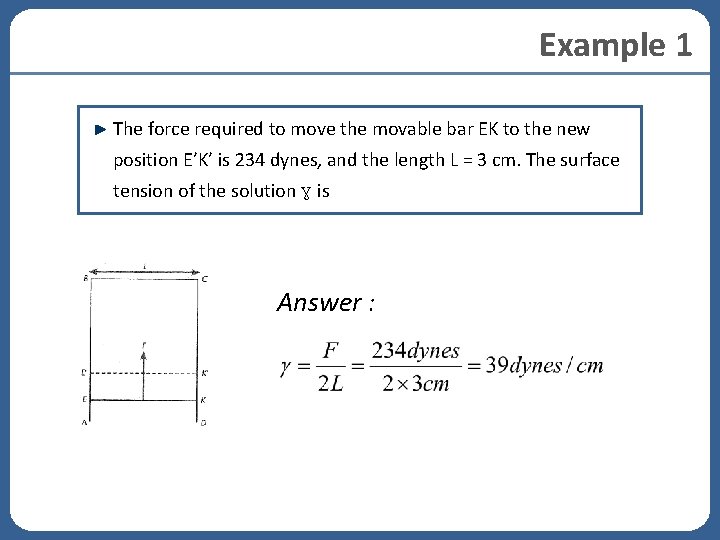 Example 1 The force required to move the movable bar EK to the new Example 1 The force required to move the movable bar EK to the new