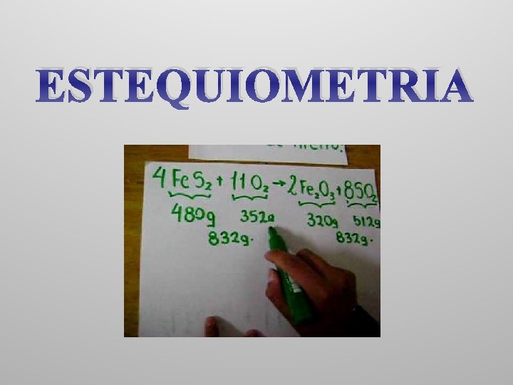 ESTEQUIOMETRIA 