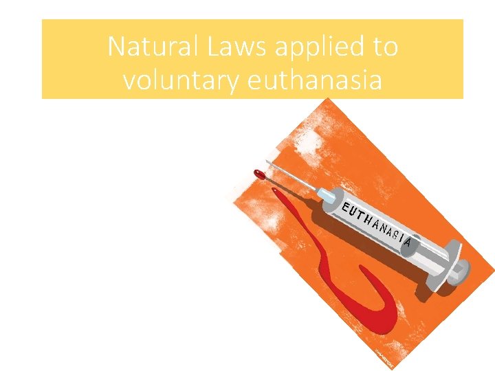 Natural Laws applied to voluntary euthanasia 