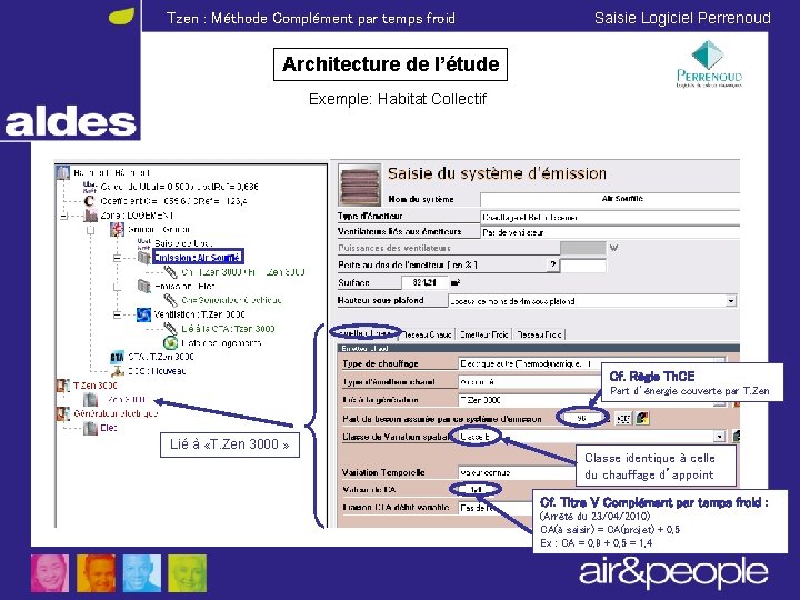 Tzen : Méthode Complément par temps froid Saisie Logiciel Perrenoud Architecture de l’étude Exemple: