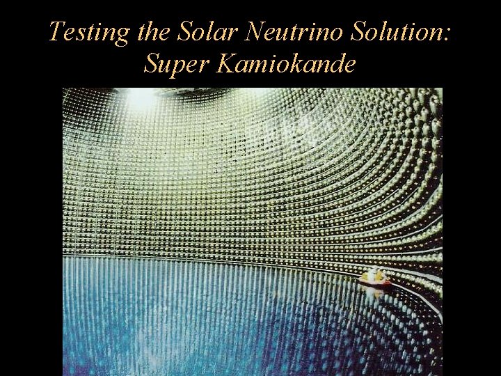 Testing the Solar Neutrino Solution: Super Kamiokande 