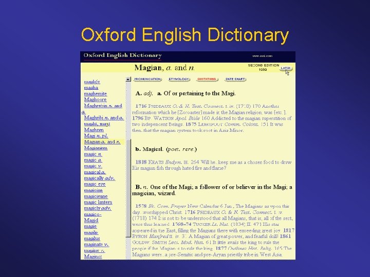 Oxford English Dictionary 
