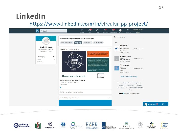 17 Linked. In https: //www. linkedin. com/in/circular-pp-project/ 