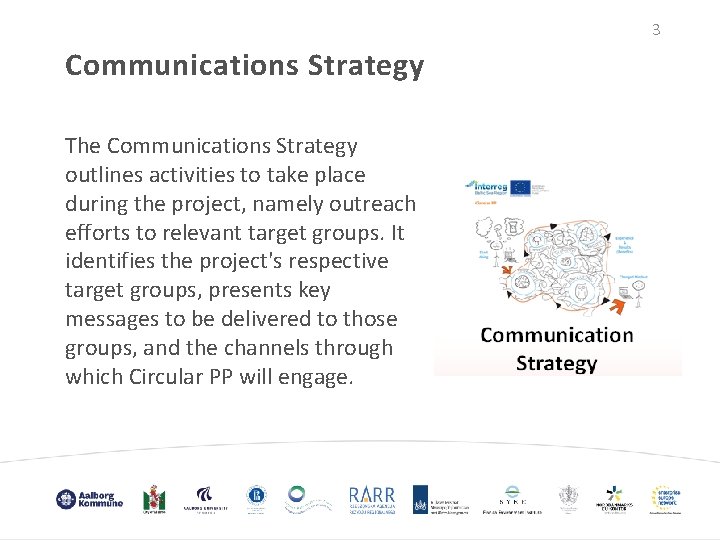 3 Communications Strategy The Communications Strategy outlines activities to take place during the project,