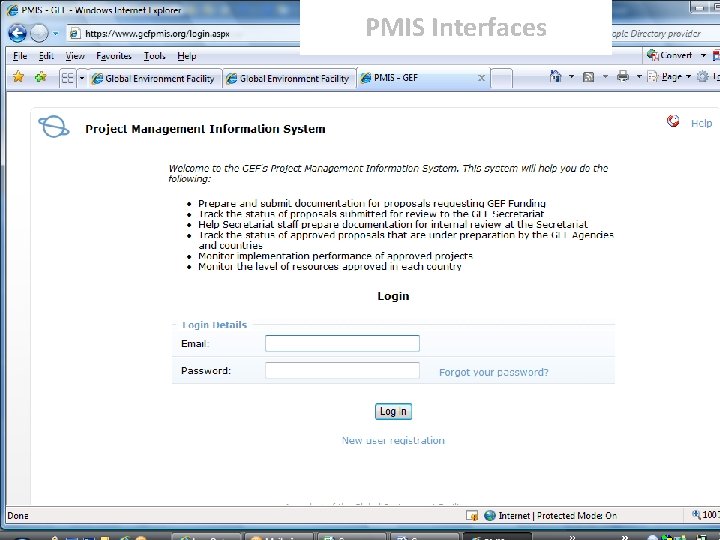PMIS Interfaces 