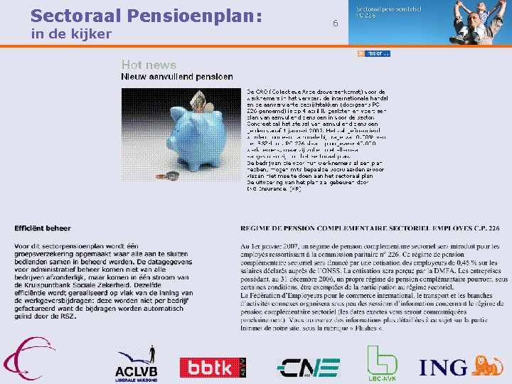 Sectoraal Pensioenplan: in de kijker 6 