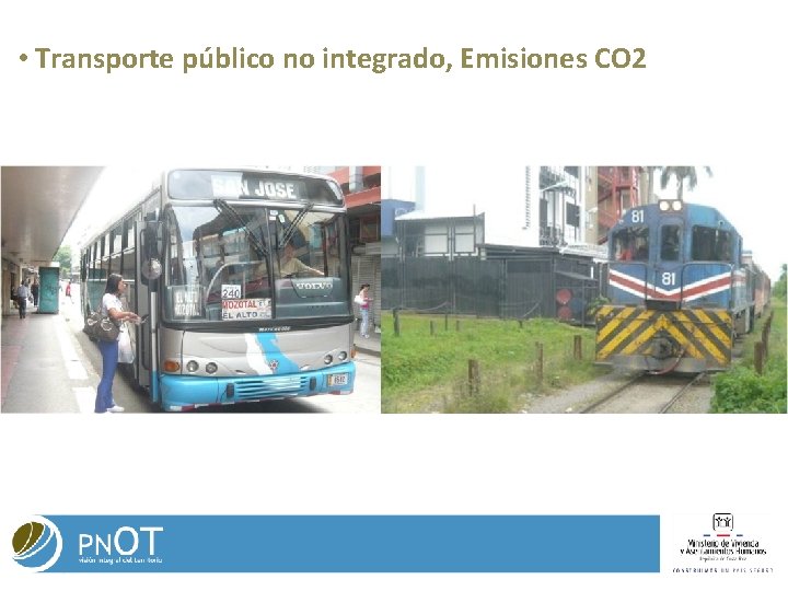 • Transporte público no integrado, Emisiones CO 2 • Transporte público no integrado, Emisiones CO 2