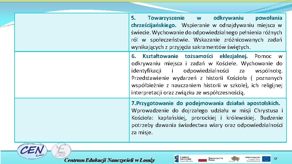 5. Towarzyszenie w odkrywaniu powołania chrześcijańskiego. Wspieranie w odnajdywaniu miejsca w świecie. Wychowanie do