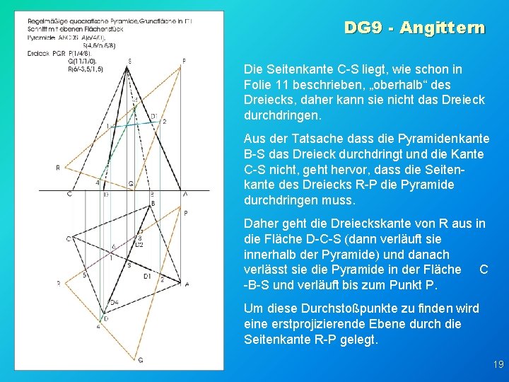 DG 9 - Angittern Die Seitenkante C-S liegt, wie schon in Folie 11 beschrieben,