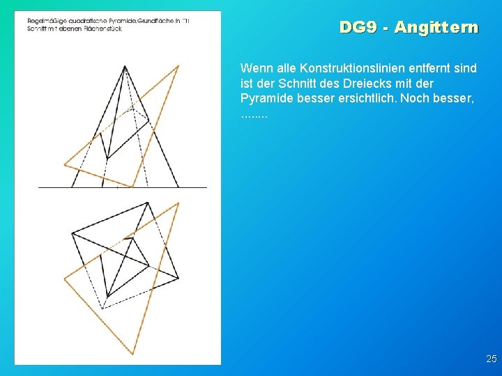 DG 9 - Angittern Wenn alle Konstruktionslinien entfernt sind ist der Schnitt des Dreiecks