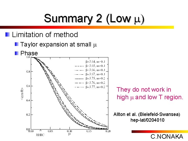 Study of the Finite Density State Lattice QCD