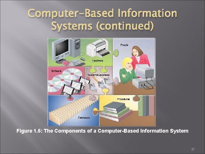 Computer-Based Information Systems (continued) Figure 1. 6: The Components of a Computer-Based Information System