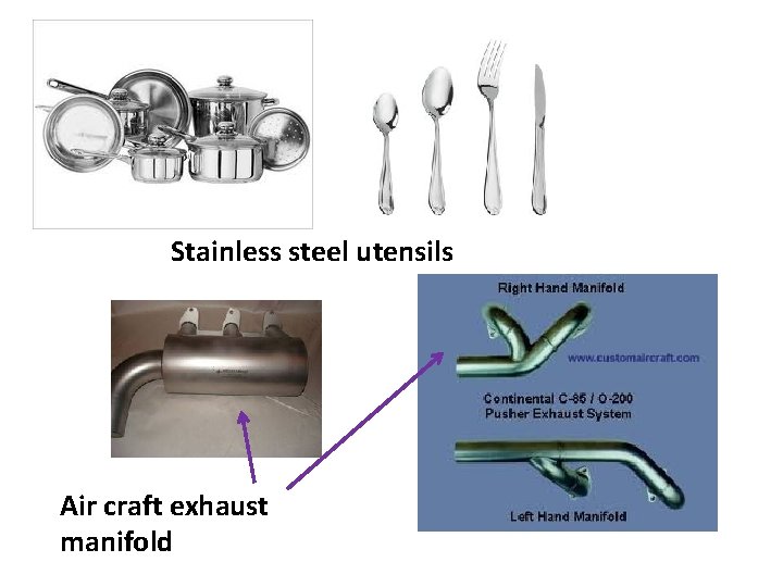 Stainless steel utensils Air craft exhaust manifold 