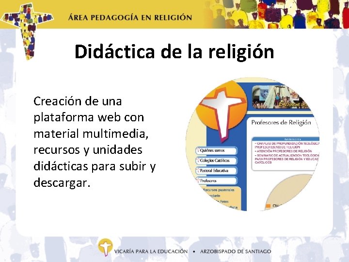 Didáctica de la religión Creación de una plataforma web con material multimedia, recursos y